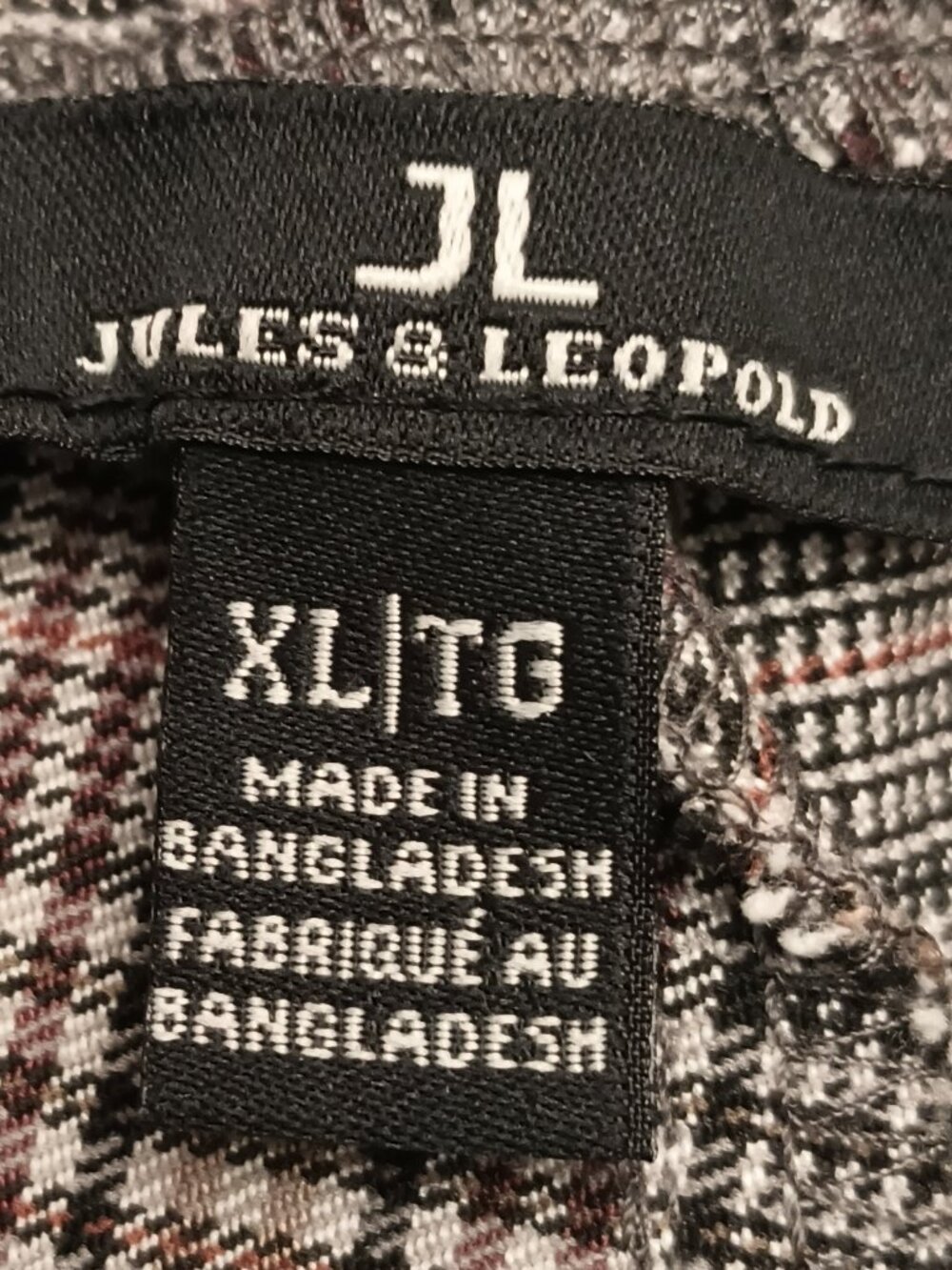 Jules & Leopold Size XL Brown Plaid Pull-on Ankle Pants (NWOT) - Picture 2 of 12